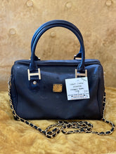 Load image into Gallery viewer, MCM | Black Monogram Visetos Nylon &amp; Leather Boston Style Hand Bag