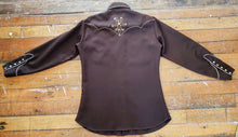 Load image into Gallery viewer, Vintage 1970s H Bar C California Ranchwear Embroidered Western Shirt in Chocolate Brown