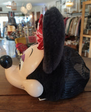 Load image into Gallery viewer, Vintage 90s Disney Minnie Mouse 3D Molded Face Snapback Hat Plush Ears Character Fashions