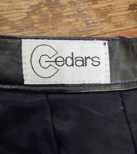 Load image into Gallery viewer, Vintage 80s Cedars Pleated Black Leather Tapered Pants