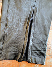 Load image into Gallery viewer, Vintage 80s Cedars Pleated Black Leather Tapered Pants