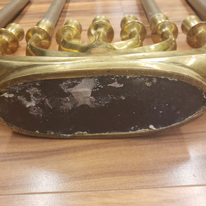 Large Brass Hanukiah - Hanukkah Menorah - Kosher Hanukiah - 9 Arm Candelabra - Shamash Menorah - Hanukkah Candelabra - Chanukah Gift