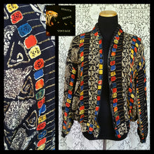 Load image into Gallery viewer, Indonesian Rayon Bomber Jacket - Bead Detail - Pockets - Street Style - Urban Style - Brooklyn Style - Hipster Jacket - Batik Jacket