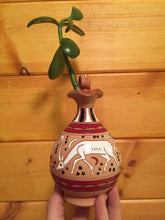 Load image into Gallery viewer, Hand-painted GIANNIS Rodos Bud Vase with Antelope - Terracotta Glazed Pitcher with Cork - Greek Rhodes Vessel - Boho Folk Art Pottery