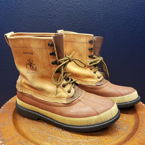 Mens 12 Vintage SOREL Kaufman Outfitter Boots - Winter Snow Boots - Caribou Sorels - Rubber Duck Boots - Lace-up Boots - Unlined